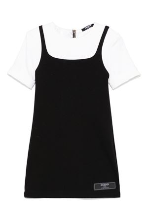 Layered-Effect Dress BALMAIN PARIS KIDS | BW1C41J0371930BC